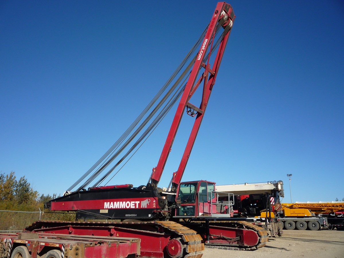 Miniature NZG 1/50 Terex Demag AC35 Mammoet - Noir Et Rouge, édition Limitée